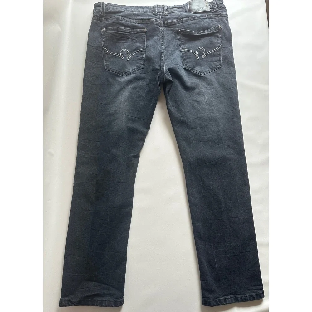 Rocawear Mens Jeans W38 x L32 Distressed Wash Blue Denim Straight Leg